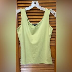Anue Ligne Sleek Green Fitted Sleeveless Tank Sz M